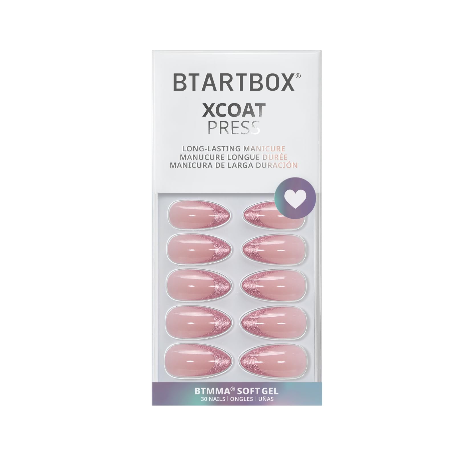 BTArtbox Pink Frosting nails suit daily activities like typing and pet care