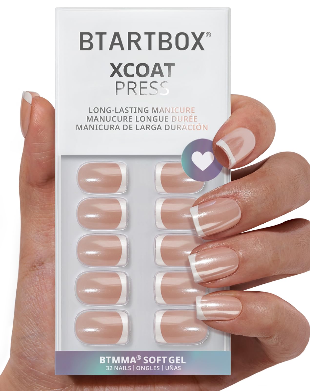 BTArtbox chrome French tip close-up for a chic look