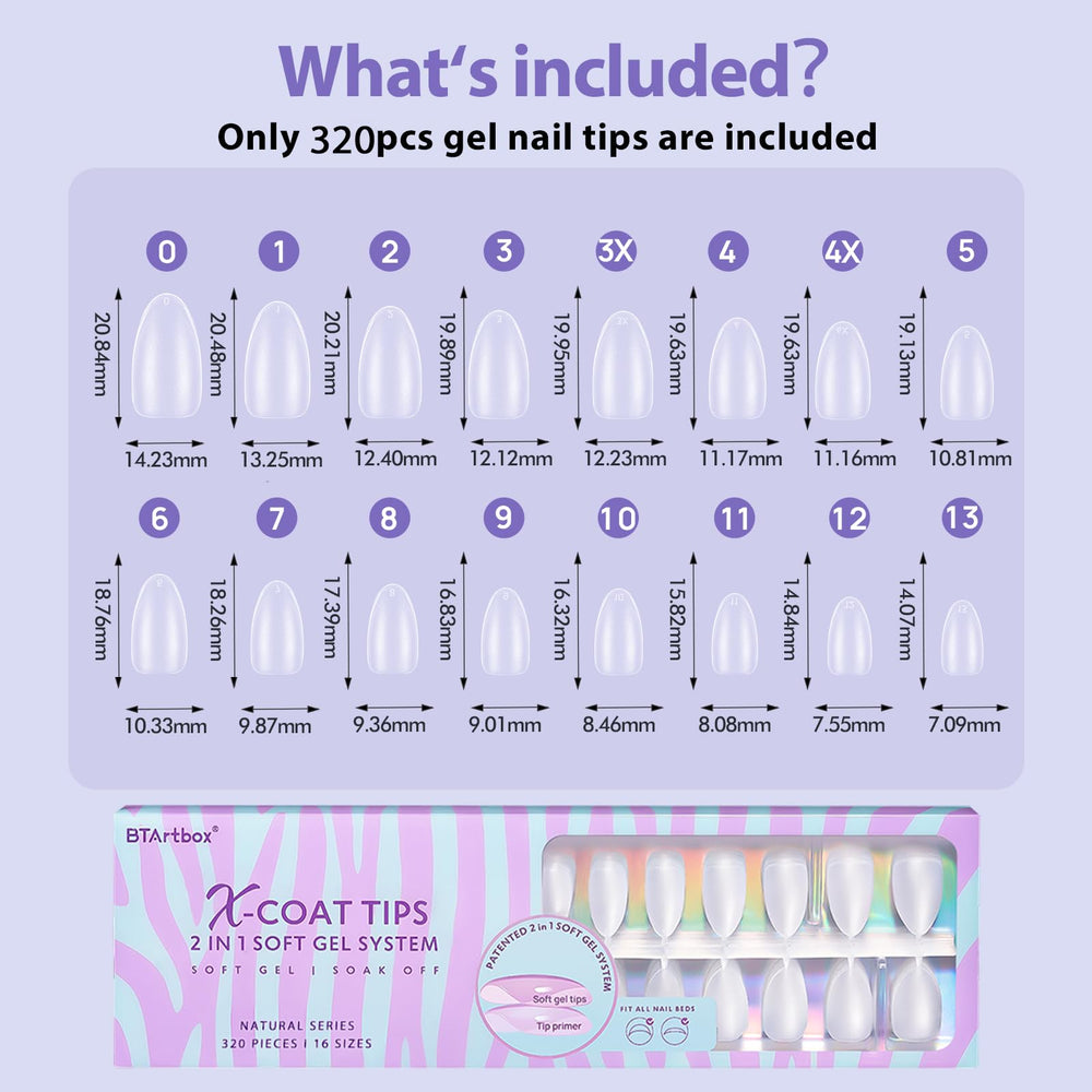 BTArtbox Nail tips remove easily with soak-off method.