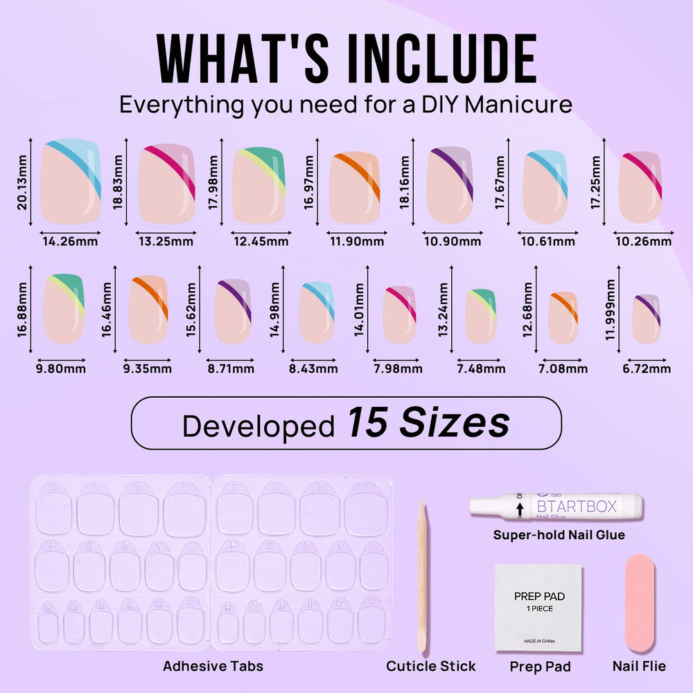 BTArtbox reusable stick-on nails let you switch designs quickly.