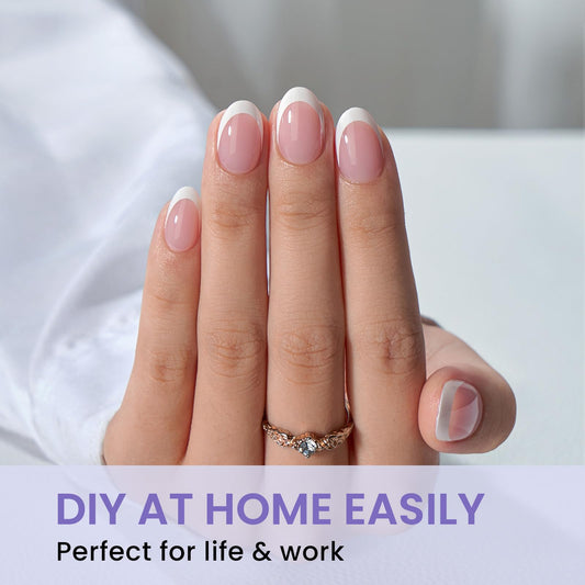 BTArtbox half-matte almond nail tips for flexible, crack-resistant shaping