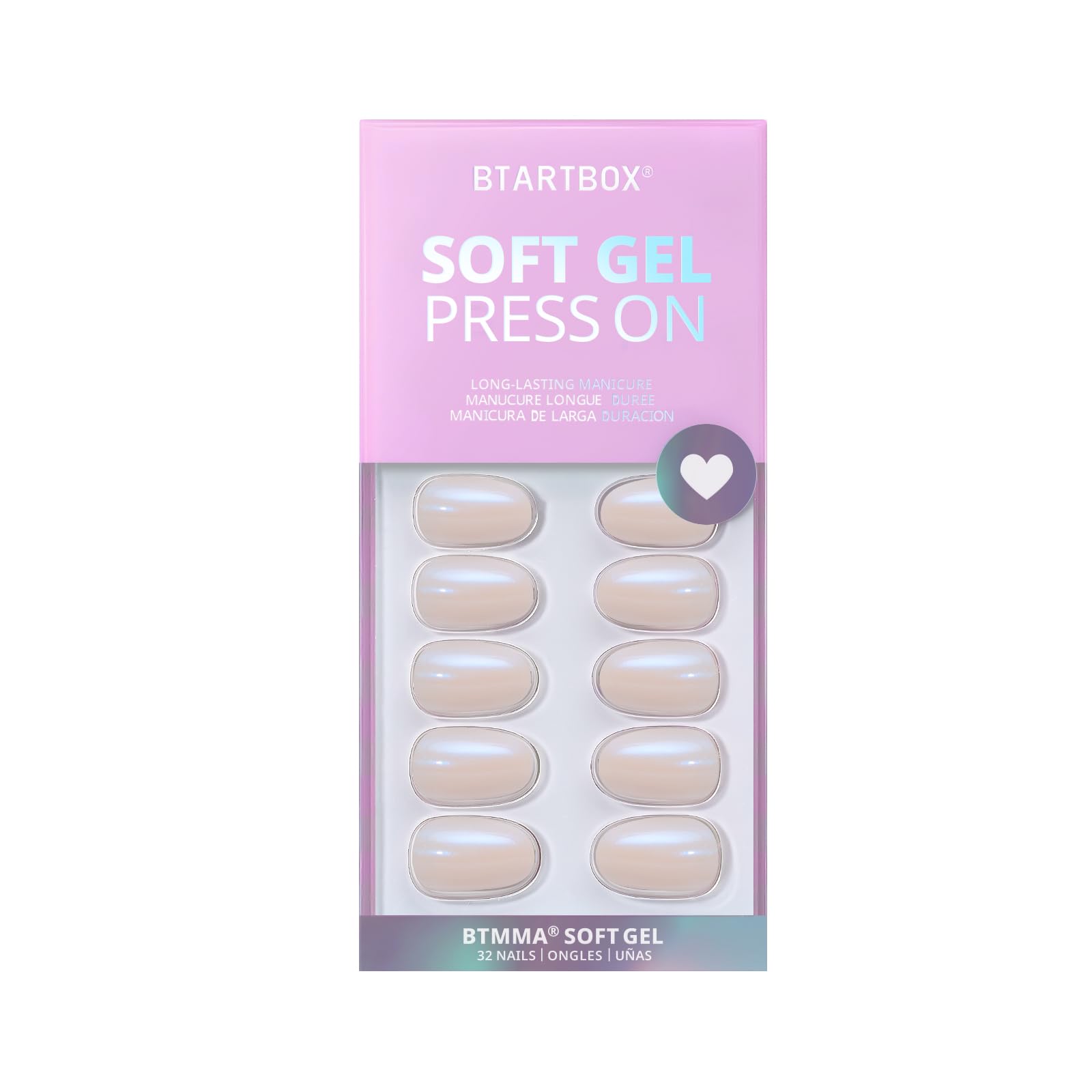 BTArtbox soft gel nails on finger show flexible gel that minimizes nail-bed pressure