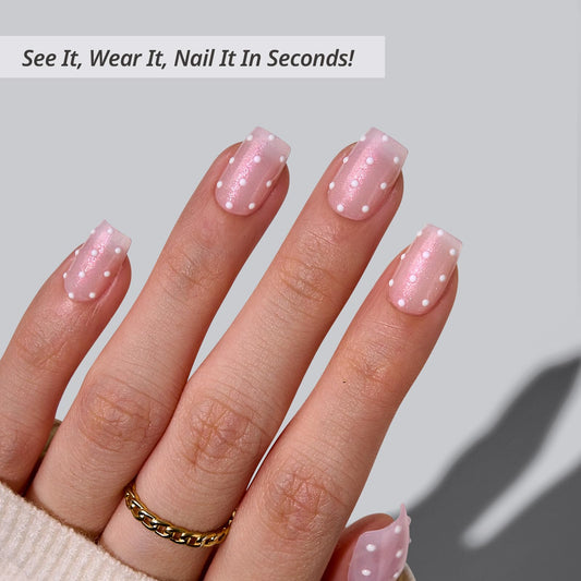 BTArtbox Sugar Pop nails side view showcasing flexible design for natural movement