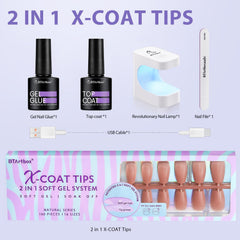BTArtbox XCOATTIPS all-in-one kit simplifies DIY gel nails at home.