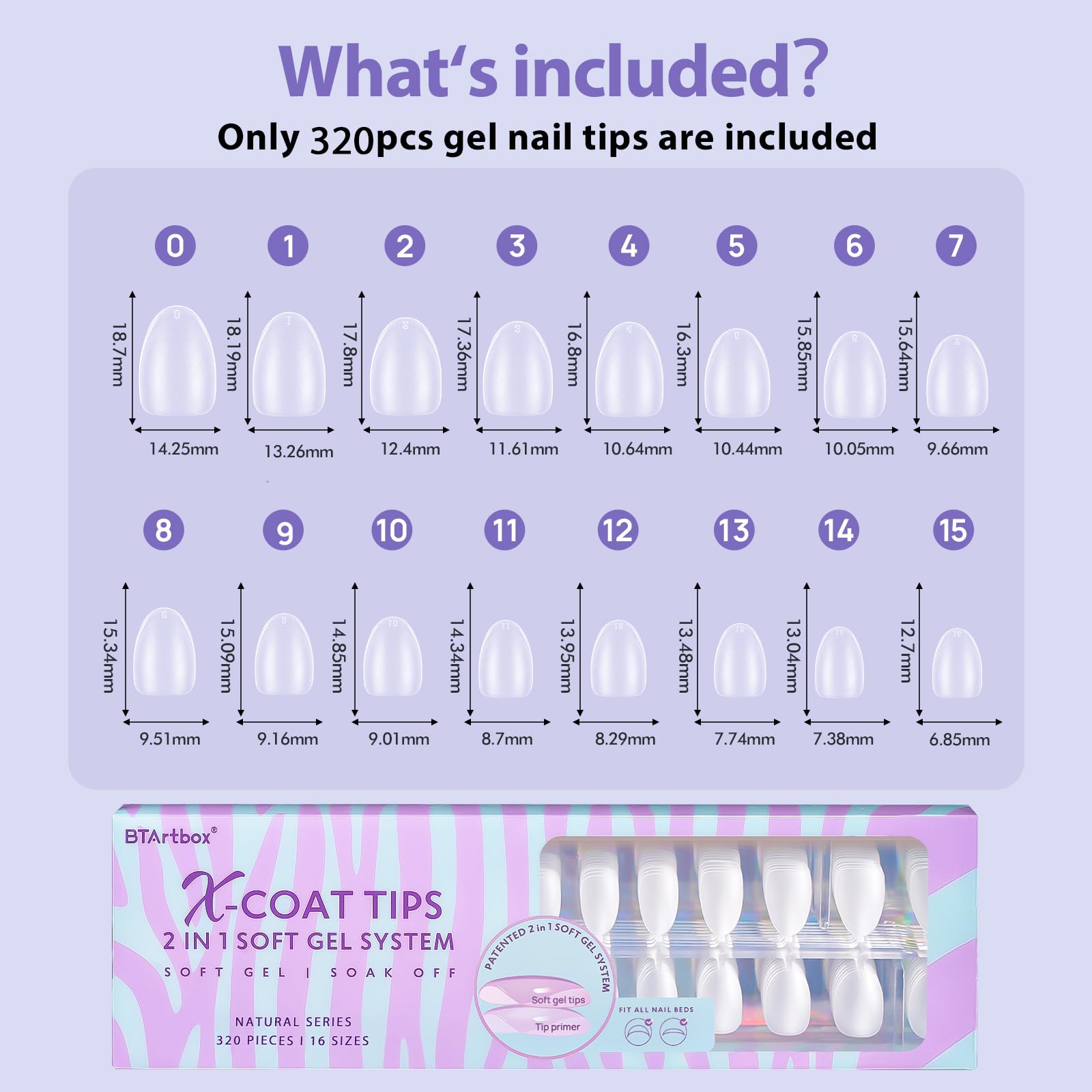 BTArtbox XCOATTIPS easy soak-off removal for clean process