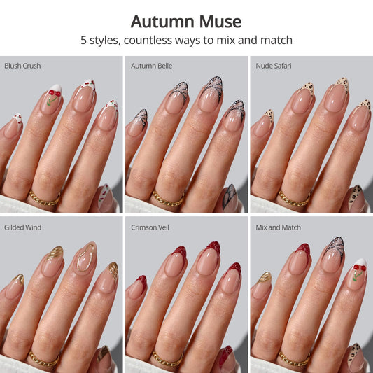 BTArtboxnails Autumn Muse design B showcases mix-and-match versatility.