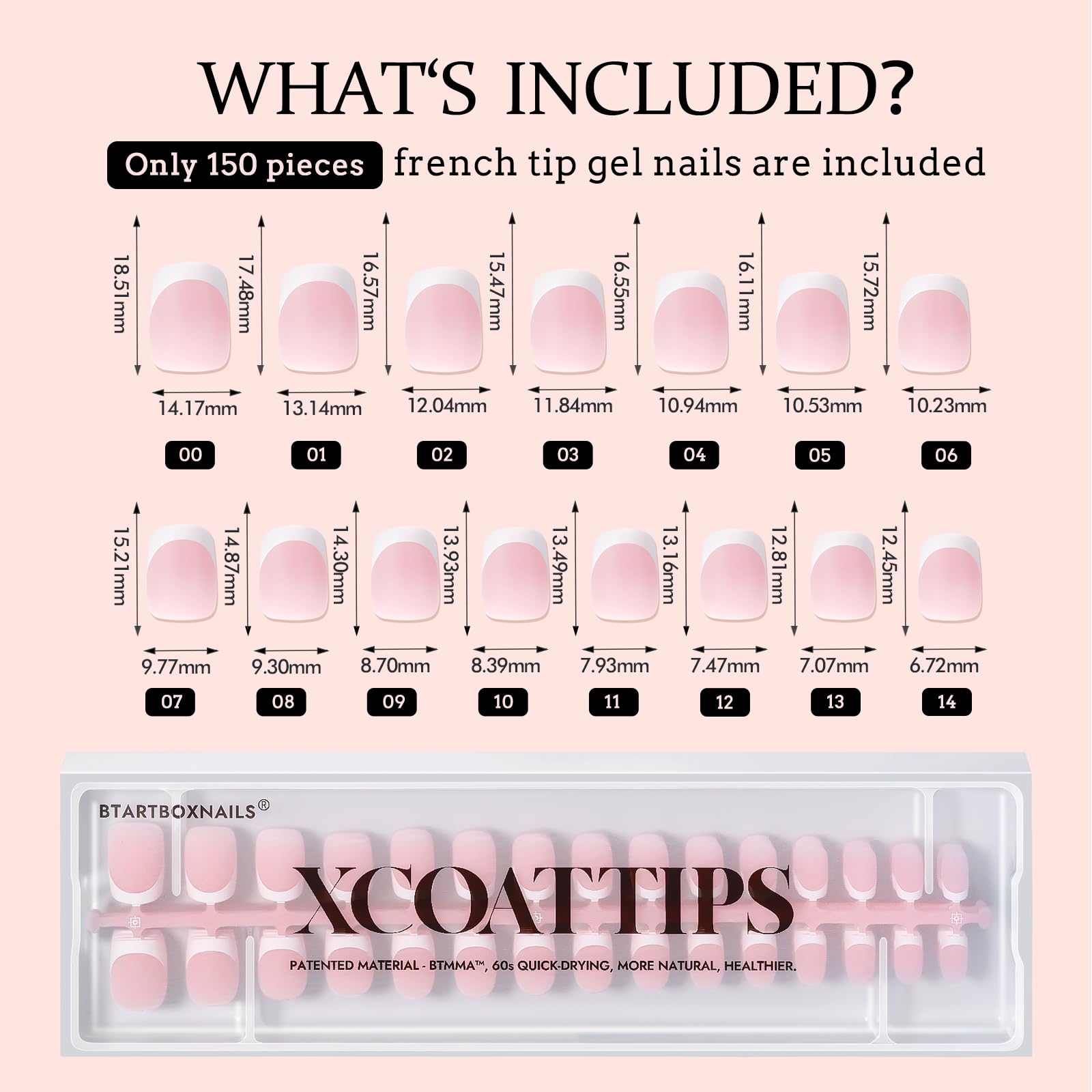 BTArtboxnails extra-short pink square nails ideal for daily wear.