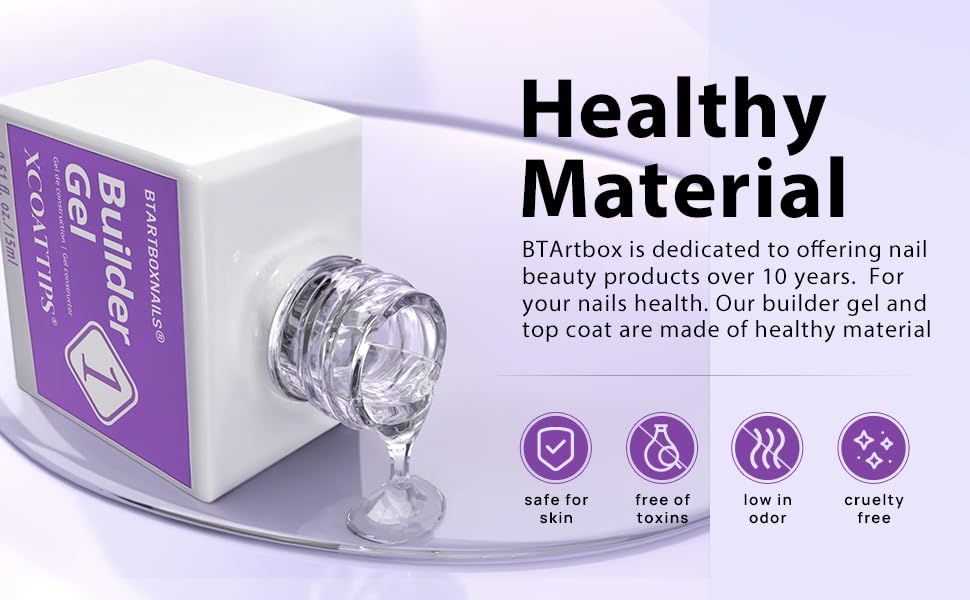 BTArtboxnails gel nail glue provides strong adhesion for secure tips.