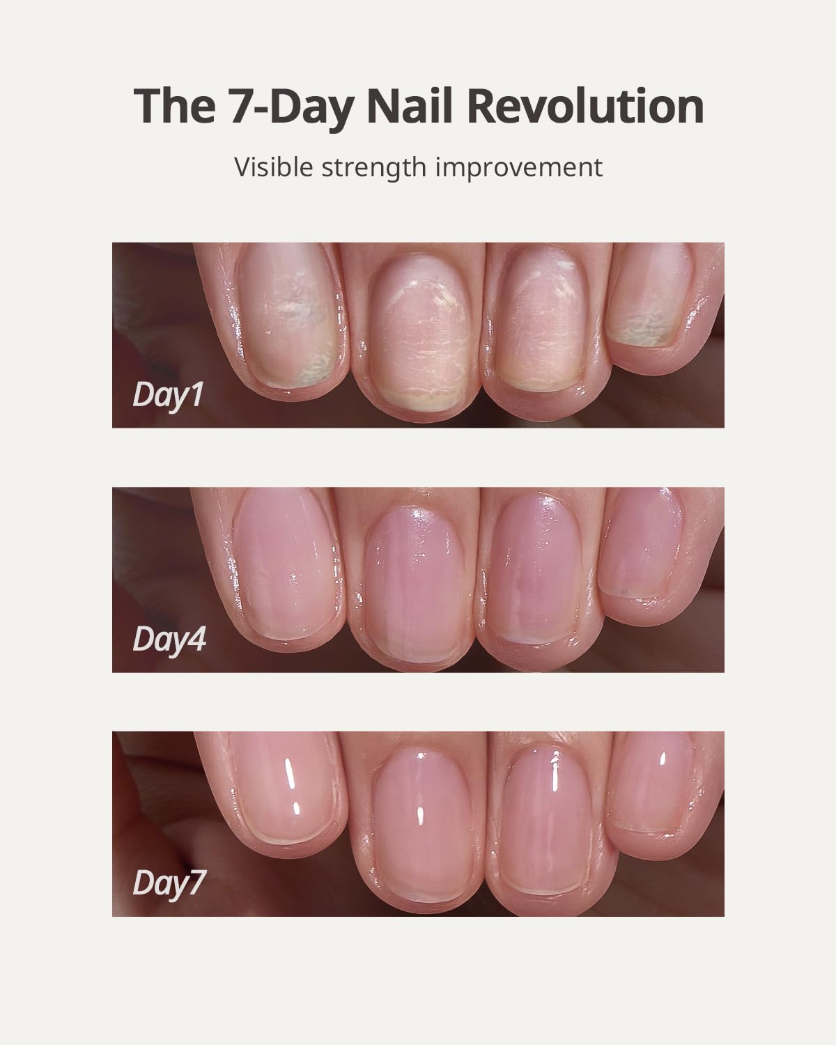 BTARTBOXNAILS Naillush nails before and after demonstrating improved resilience.