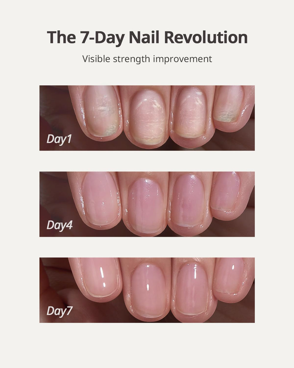 BTARTBOXNAILS Naillush nails before and after demonstrating improved resilience.