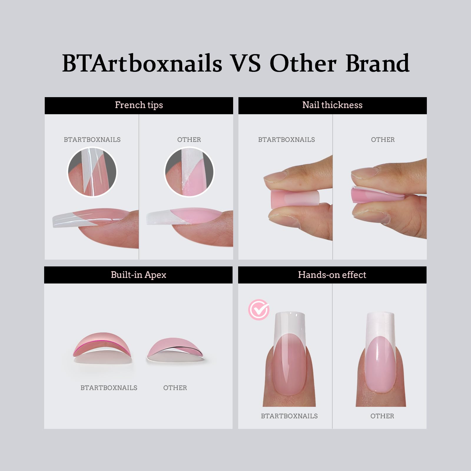 BTArtboxnails soft gel tips offer comfortable wear and flexibility.