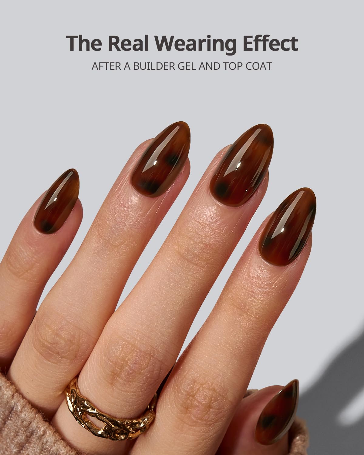 BTArtboxnails SoftCoatTips tortoiseshell almond nails lightweight flexible wear