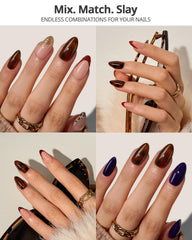 BTArtboxnails SoftCoatTips tortoiseshell almond nails pre-applied primer base coat