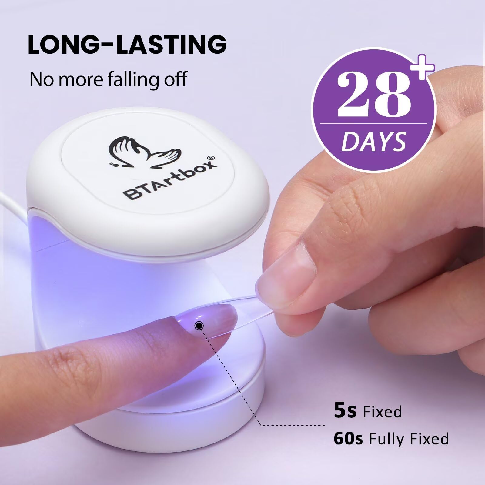 BTARTBOXNAILS solid glue gel eco-friendly, low-odor formula.