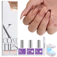 BTArtboxnails XCOATTIPS almond press-on nails for a durable French manicure