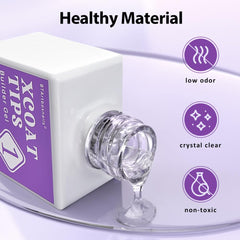 BTArtboxnails XCOATTIPS clear formula provides a clean look for French tips.