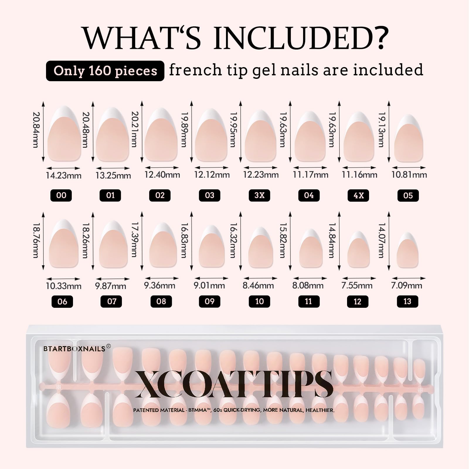 BTArtboxnails XCOATTIPS premium nails with ultra-fit contours from cuticle to edge