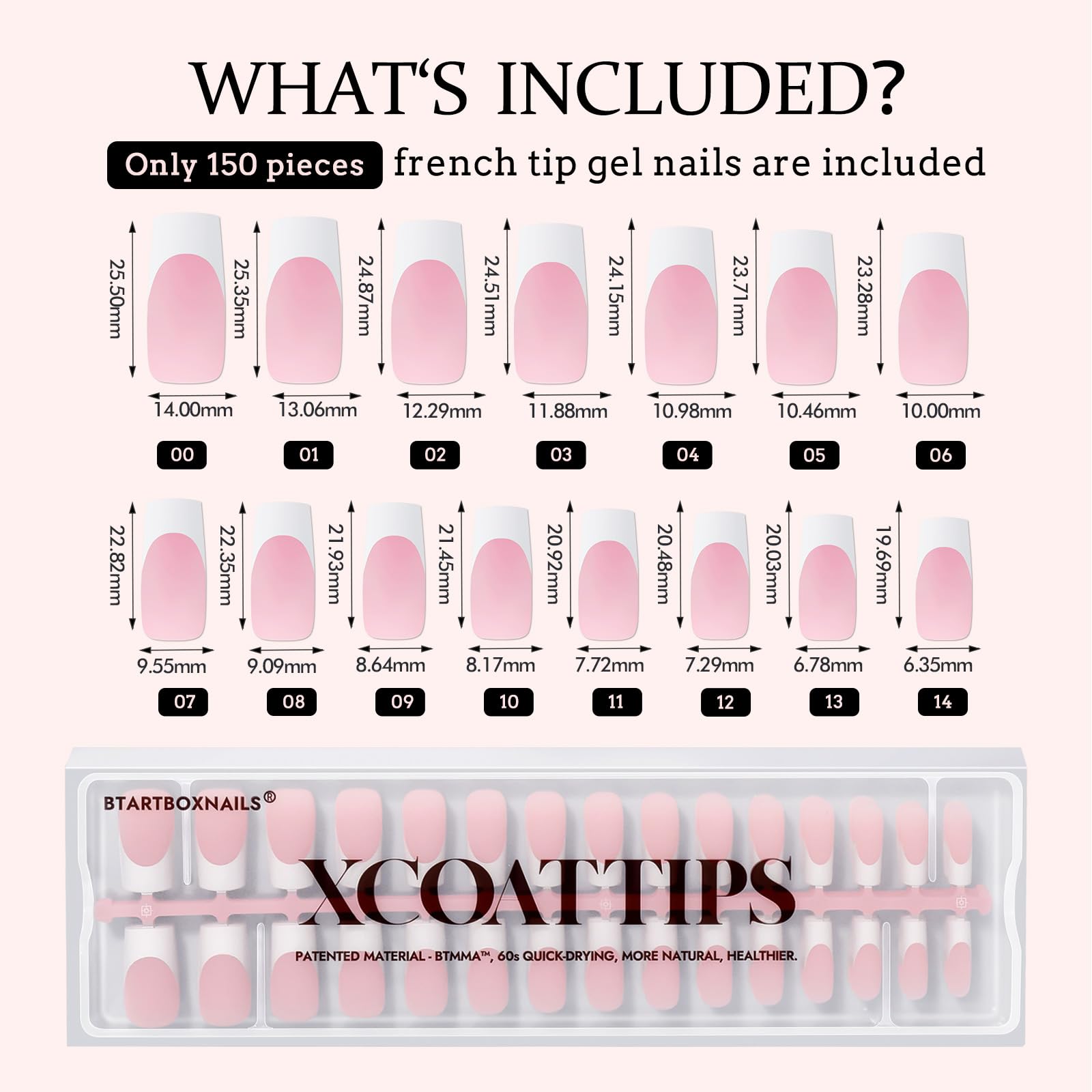 BTArtboxnails XCOATTIPS gel tips contour to natural nails.