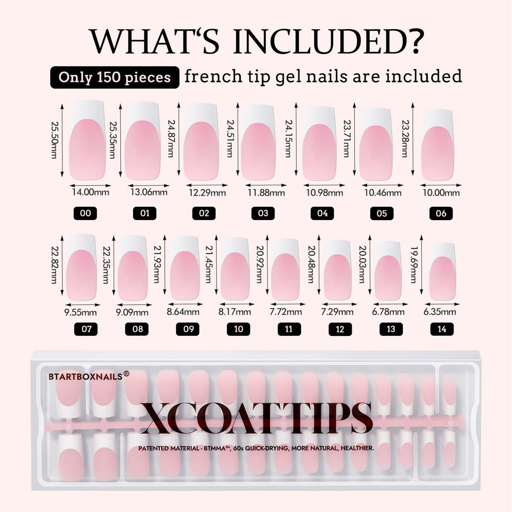 BTArtboxnails XCOATTIPS gel tips contour to natural nails.