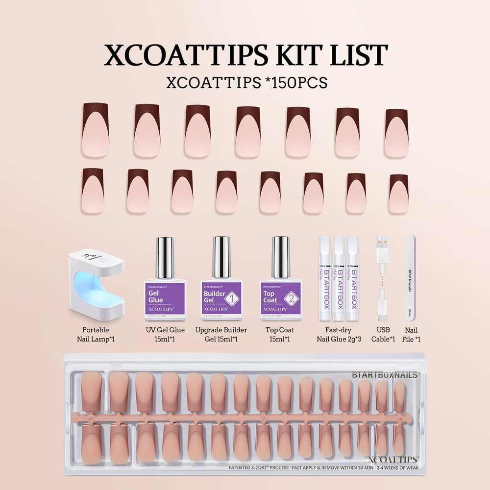 BTArtboxnails XCOATTIPS included nail lamp speeds curing for faster mani.