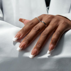 BTArtboxnails XCOATTIPS nail tip swatch showing natural color options for French design