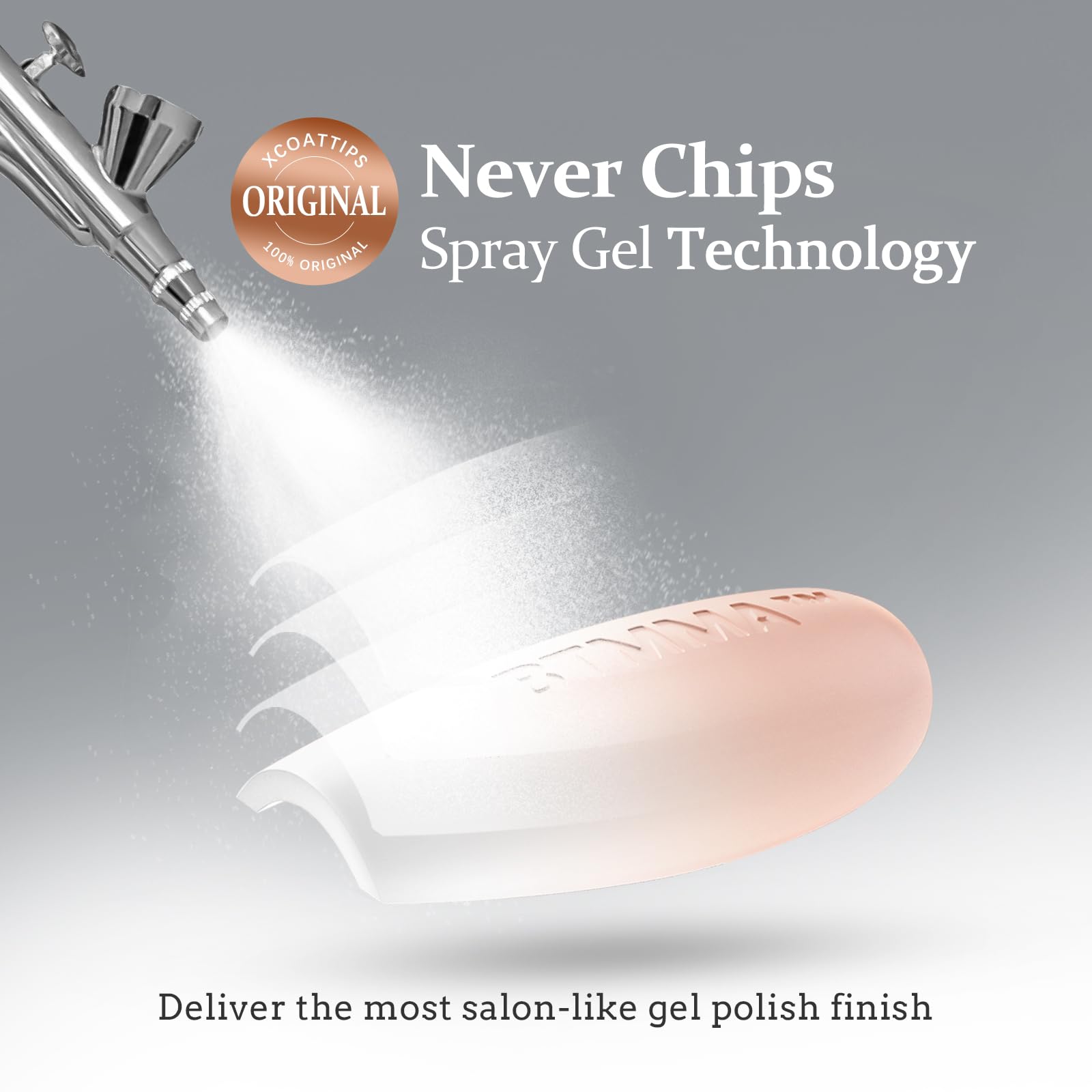 BTArtboxnails XCOATTIPS patented X-Coat process enables curing through tips.