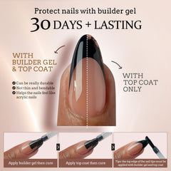 BTArtboxnails XCOATTIPS soft gel nails offer comfortable, sting-free wear.