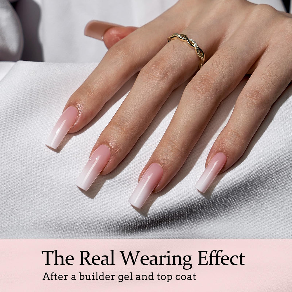 BTArtboxnails XCOATTIPS X-Coat process enables UV curing through tips for gradient designs.