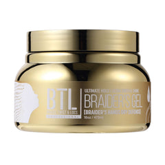 BTL Braider's Hands Dry Defense bottle demonstrates long-lasting conditioning and hold.