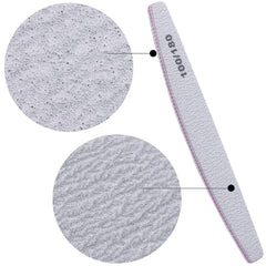 BTYMS half-moon 7-inch nail file provides precise shaping for natural and acrylic nails