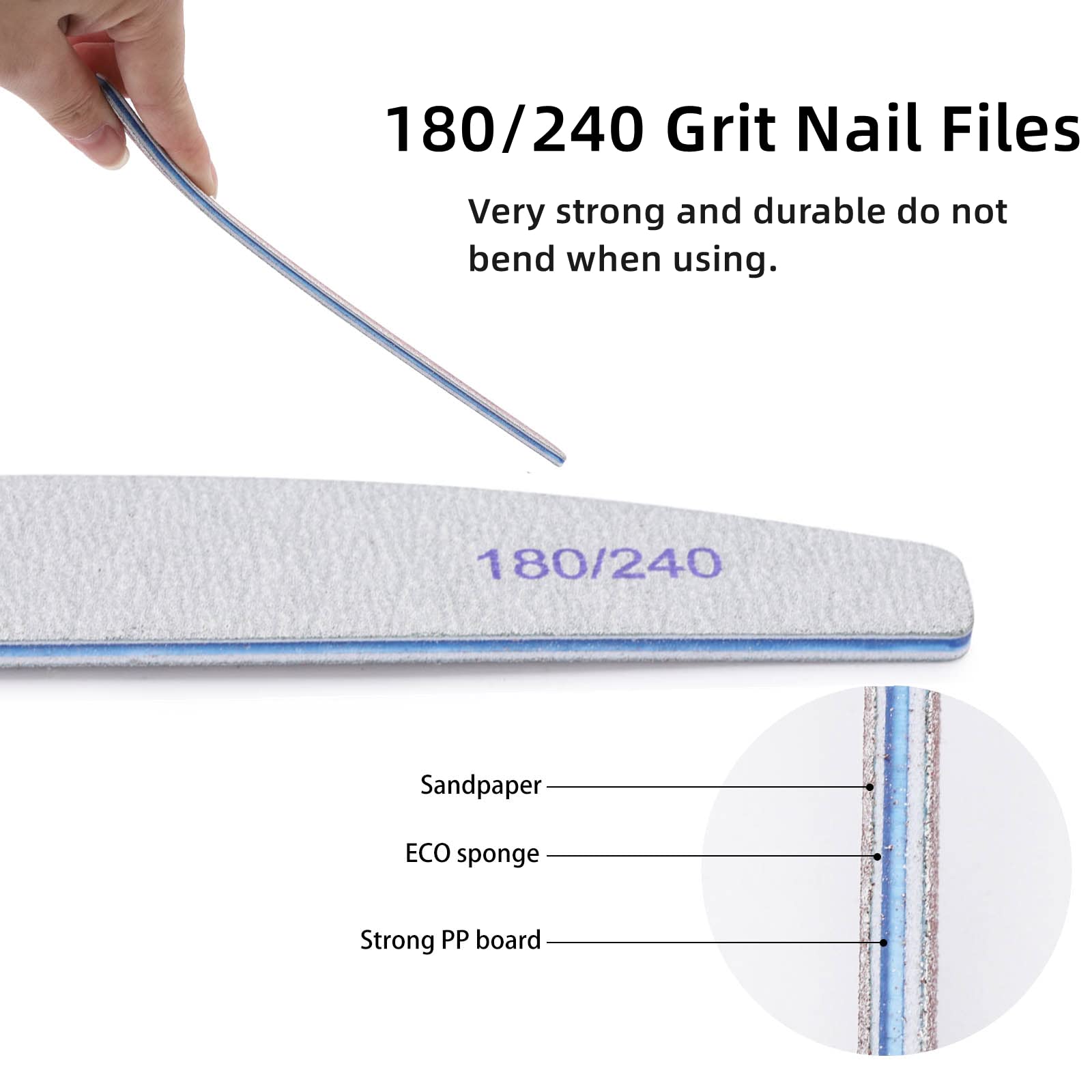 BTYMS nails being filed on natural nails for smooth edges