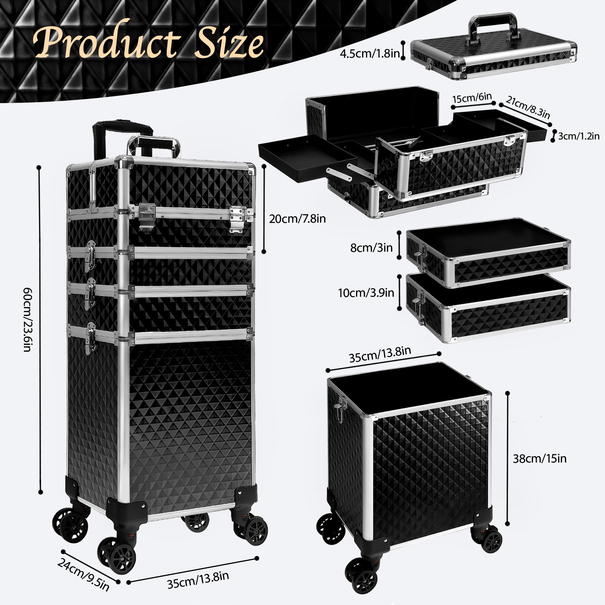 Buanson detachable wheels and buckles enable quick transformation to a suitcase.