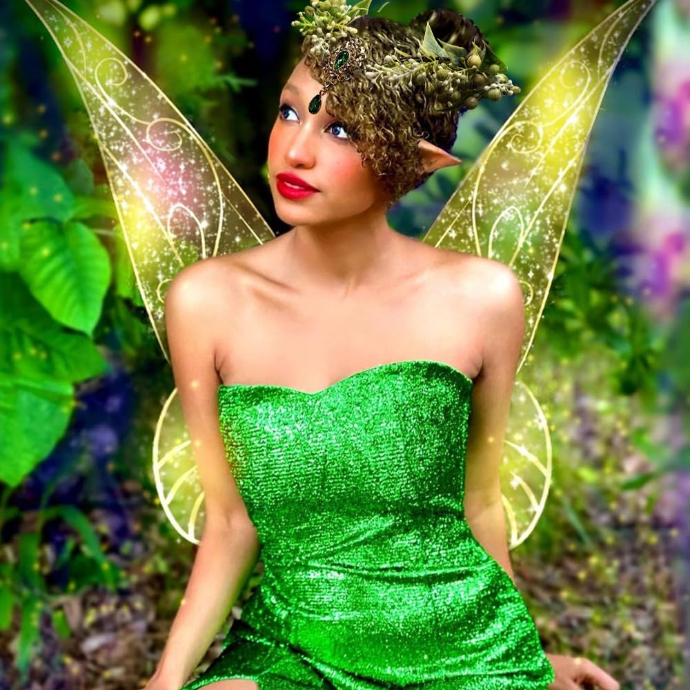 Bubbmi woodland elf headpiece elevates costume styling and party photos.