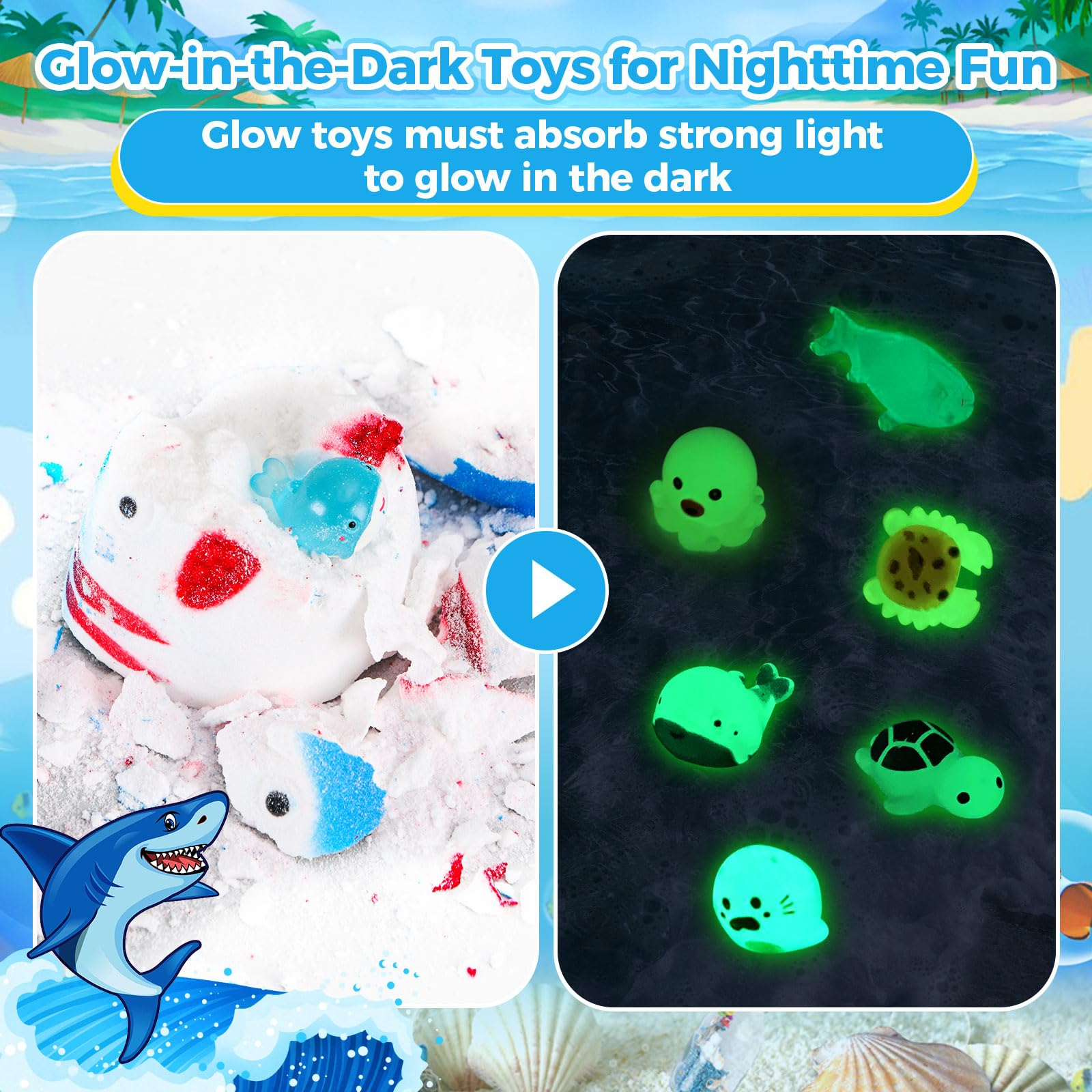 BubFroo glow-in-the-dark toy revealed inside for adventurous play.