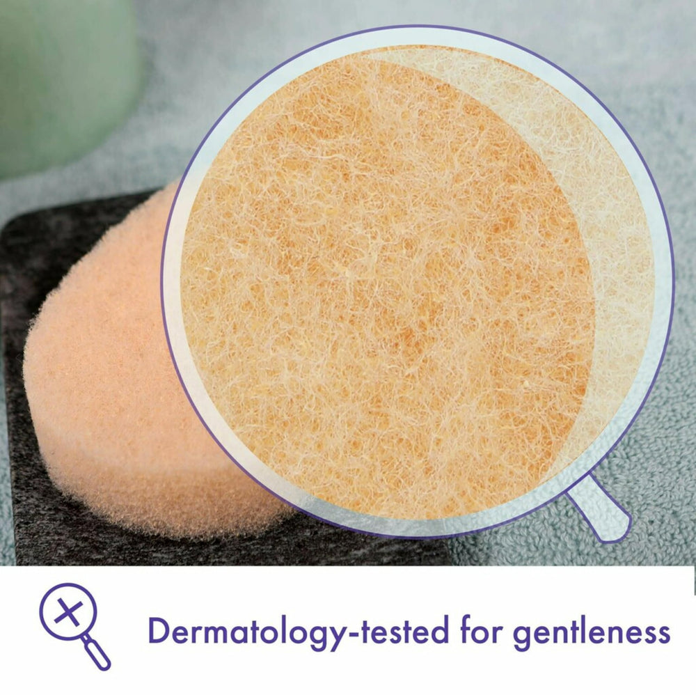 Buf-Puf packaging on display highlighting dermatologist-developed gentle cleansing benefits