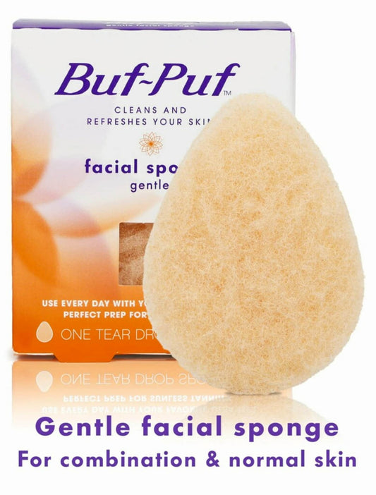 Buf-Puf sponge close-up showing texture for exfoliation and impurity removal