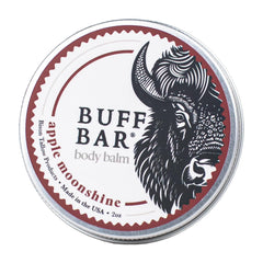 Big Crazy Buffalo Buff Bar Apple Moonshine tin front ready for daily hydration.