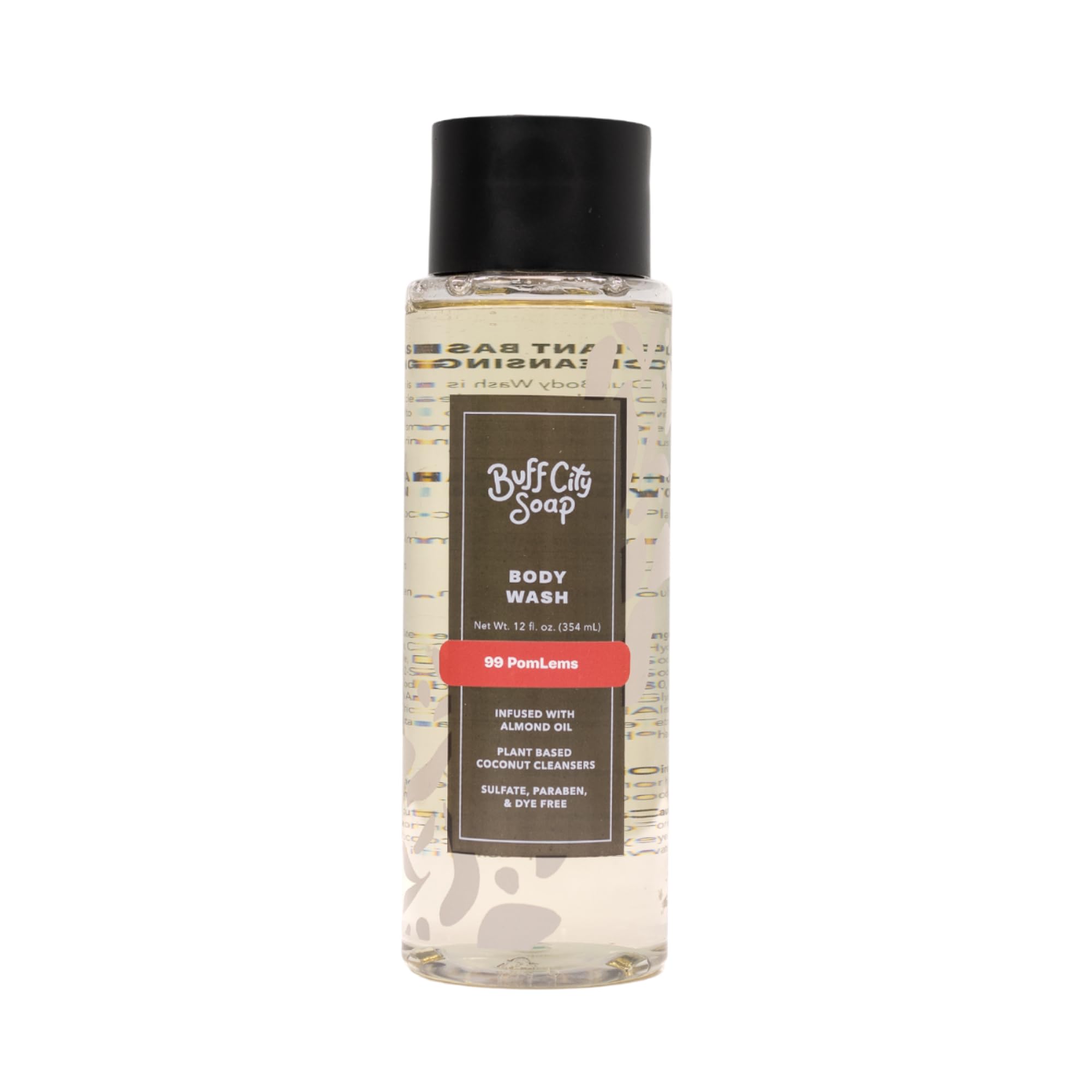 Buff City Soap Plant-Based Body Wash bottle with coconut cleansers for gentle cleansing