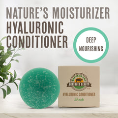 BUFFALO GAL hyaluronic-tallow bar application demonstrates convenient solid hydration.