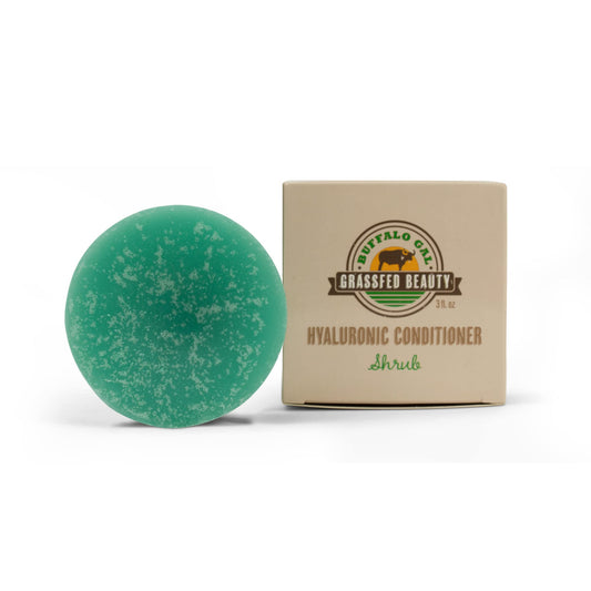 BUFFALO GAL conditioner bar with a soft finish for easy detangling and smooth hair.