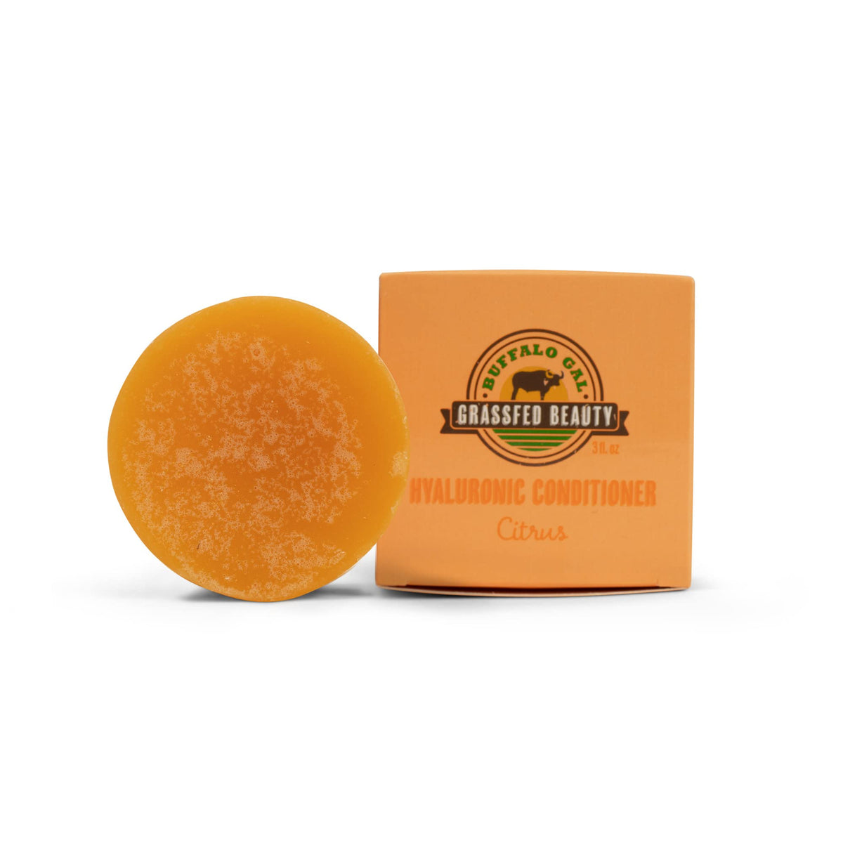 Buffalo Gal Hyaluronic-Tallow Conditioner Bar for soft hair texture