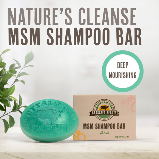 Buffalo Gal MSM Shampoo Bar lather forming for a gentle cleanse.