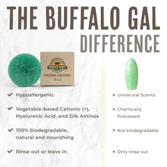 BUFFALO GAL natural chemical-free formula nourishes without residue.