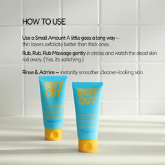 BuffOut applied to the elbow for softer, refreshed skin.