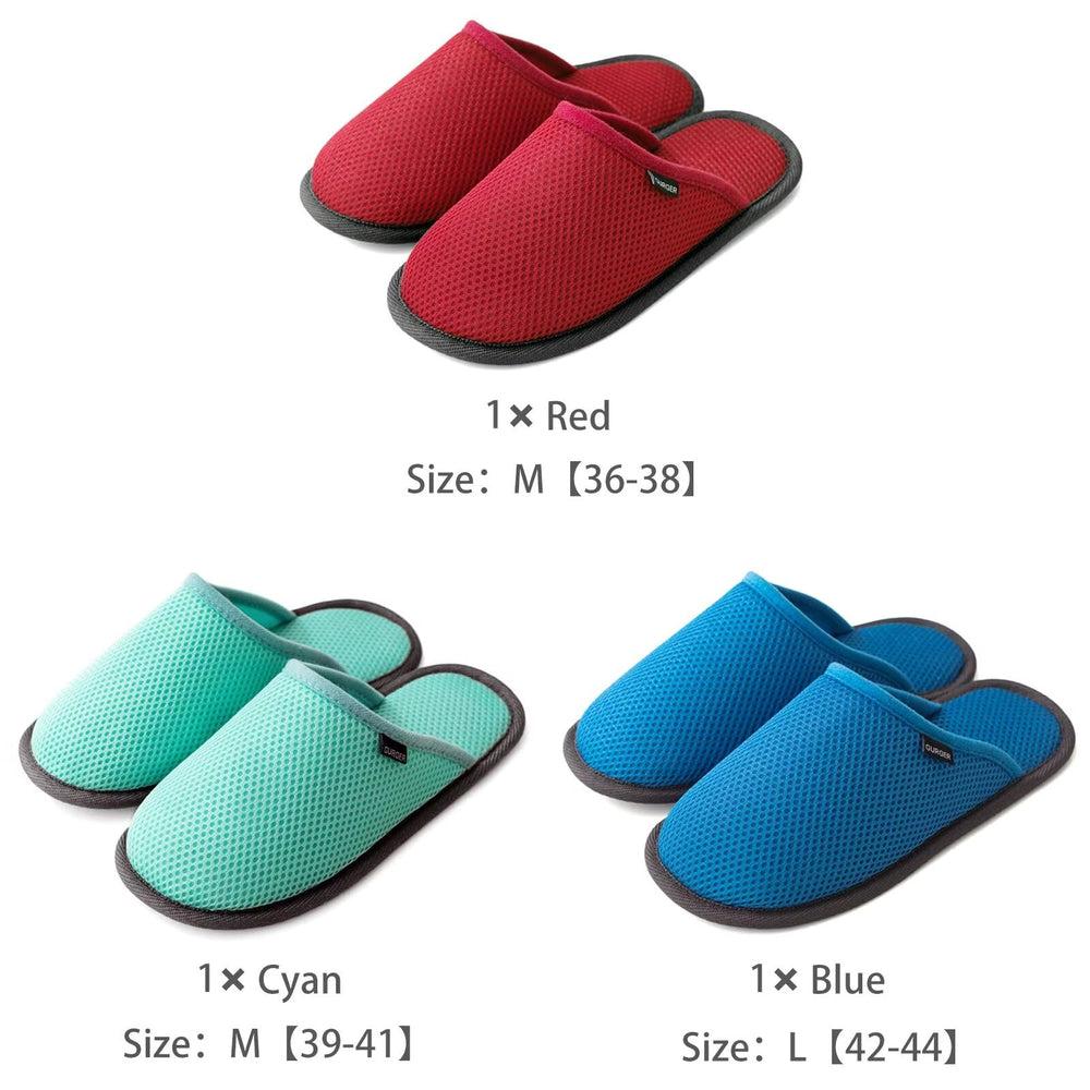 BUGUKI Spa Slippers breathable mesh fabric for all-day comfort.