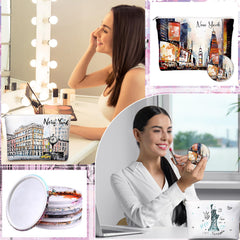 Bulyoou Broadway street-view cosmetic bag, colorful and durable