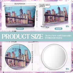 Bulyoou New York cosmetic bag skyline pattern for daily use