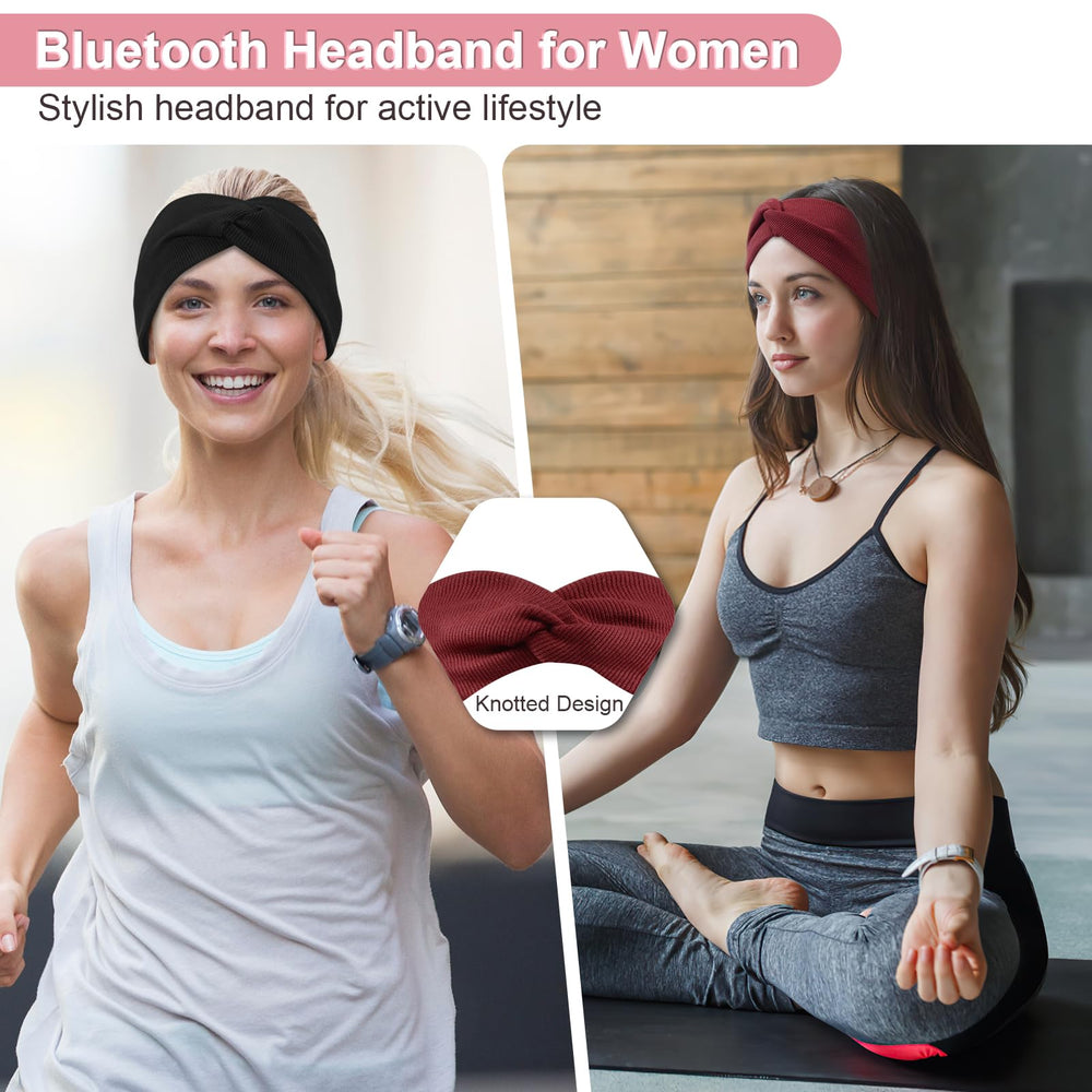 BULYPAZY twist-knotted design headband for stylish fitness style