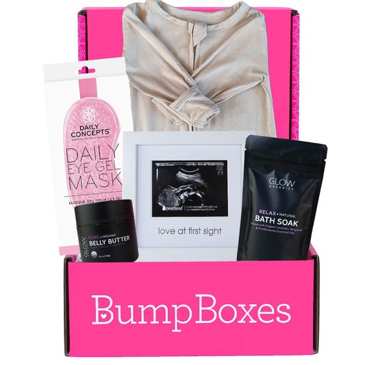 Bump Boxes Belly Butter jar with organic ingredients for soothing stretched skin