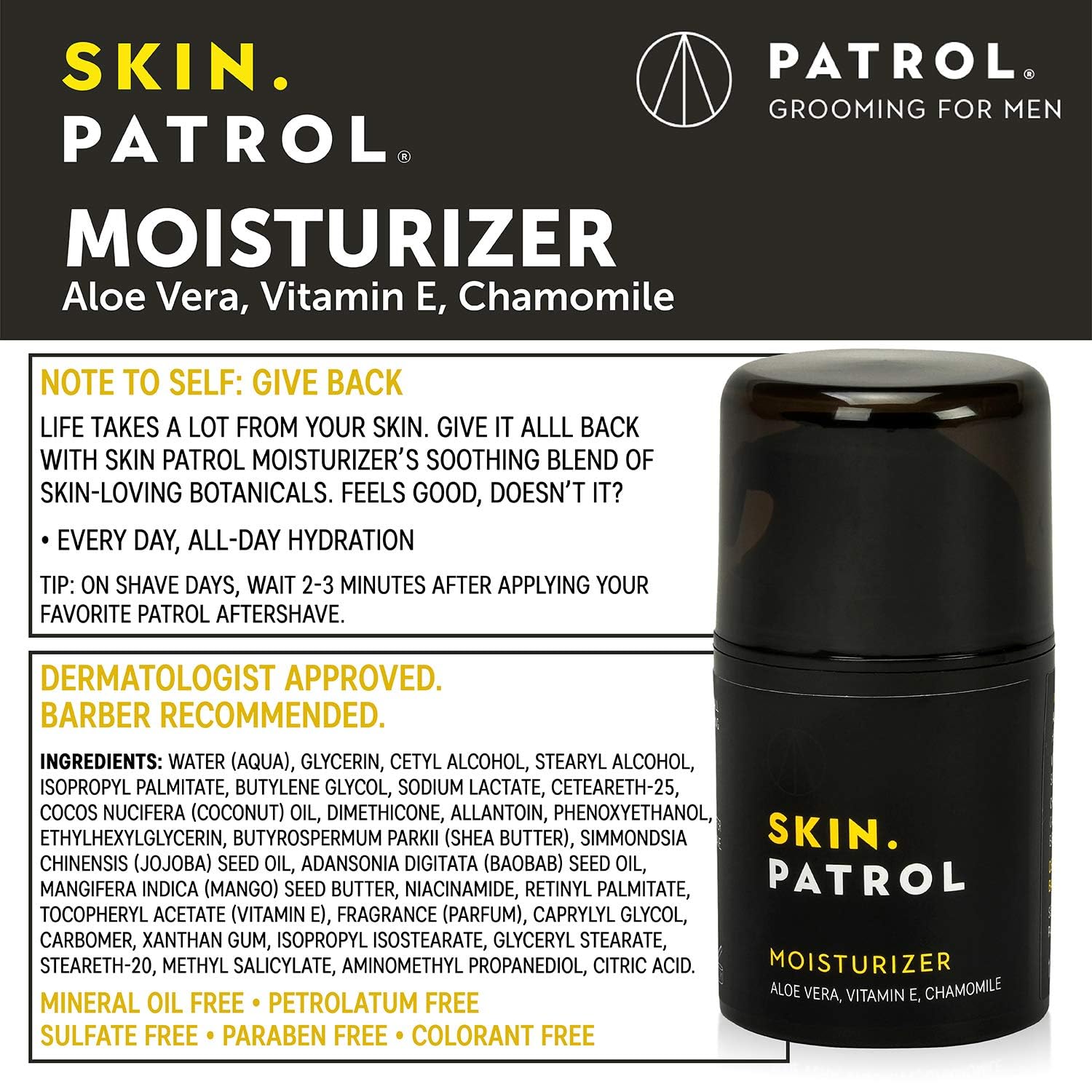 Bump Patrol moisturizer applied on hands for smooth post-shave care